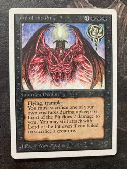 *** UNLIMITED Lord of the Pit *** NM-Mint Beauty! - DUTY PAID -Vintage Magic MtG - Image 1