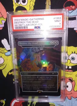 MTG Destroy the Dead Vanquish the Horde Foil Evil Dead Secret Lair PSA 9 - Image 1