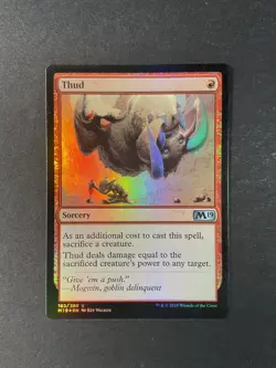 Thud - Foil - Core Set 2019 - Magic the Gathering - MTG - Image 1