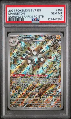 Magneton #159 - 2024 Surging Sparks ETB Pokemon Center Stamp Promo - PSA 10 🔥 - Image 1