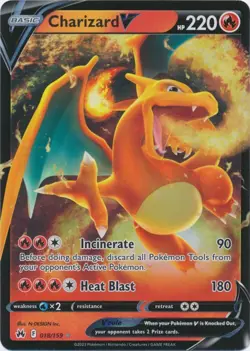 Holo Charizard V 018/159 Ultra Rare Crown Zenith Pokemon TCG - Image 1