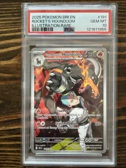 Pokemon TCG Team Rocket’s Houndoom 191/182 Destined Rivals PSA 10 💎 - Image 1
