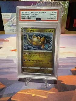 2019 Pokemon Japanese Miracle Twins Dragonite Holo PSA 10 Gem Mint #68 - Image 1