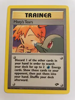 Misty's Tears 118/132 Gym Challenge Regular Pokemon TCG Anime Gym trainer - Image 2