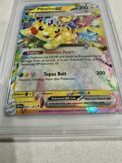 Pokemon TCG Pikachu EX Surging Sparks 57/191 Mint Condition PSA 9 - Image 2