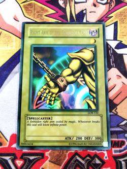 Right Arm of the Forbidden One lob-122 *FADED* Unltd (M/NM+) Ultra Rare Yu-Gi-Oh - Image 1