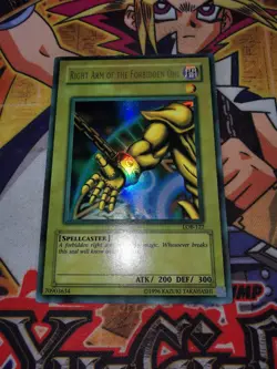 Right Arm of the Forbidden One lob-122 *FADED* Unltd (M/NM+) Ultra Rare Yu-Gi-Oh - Image 3