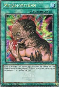 yugioh Metamorphose RA04-DE123 1AUFLAGE Quarter Century Secret Rare DEUTSCH - Image 1