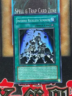 Yugioh Inferno Reckless Summon DP2-EN025 Super Rare 1st Ed LP - Image 1