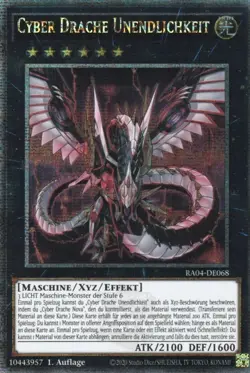 yugioh Cyber Drache Unendlichkeit RA04-DE068 1AUFLAGE Quarter Century DEUTSCH - Image 1
