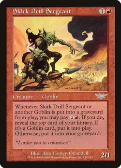 SKIRK DRILL SERGEANT - Legions - MTG Magic the Gathering Card - Uncommon - Image 1