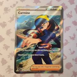 Carmine 204/167 NM Ultra Rare Full Art 2024 Pokemon SV Twilight Masquerade Card - Image 1