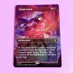 MTG Deception Confetti Foil Borderless English Card Used - Image 1