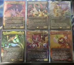 MTG Sonic SLD Foil 6 Card Set Shadow Tails Eggman Amy Knuckles - Image 1