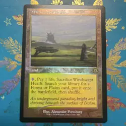 MTG Windswept Wilderness Old Frame Foil English Card - Image 1