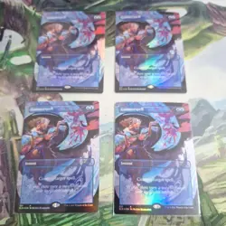 Counter Spell FOIL Set of 4 Magic The Gathering Card Sleeves Hard Case Used - Image 1