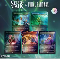 Secret Lair Final Fantasy Foil Card Set Aeriths Curaga Hope Noctis Used - Image 1