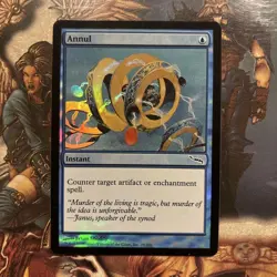 Magic the Gathering Foil Disabled Annul Single Card Used - Image 1
