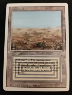 Scrubland MtG Magic Revised Regular Rare Plain Swamp Dual Land MP - Image 1