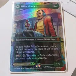 Miles Morales Borderless Foil Magic the Gathering MTG Used - Image 1