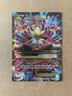 Pokemon Mega M Alakazam EX Full Art Ultra Rare Holo Card 118/124 Fates Collide - Image 1