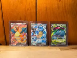Pokemon S&V 151 Charizard, Blastoise, Venusaur ex 182, 183, 184 /165 - UR Set - Image 1