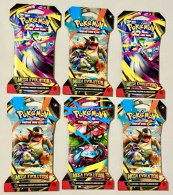 Lot of (6) Pokemon Mega Evolution Sleeved Booster Packs Bundle Brand New Sealed - Image 1