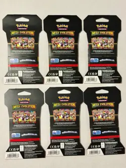 Lot of (6) Pokemon Mega Evolution Sleeved Booster Packs Bundle Brand New Sealed - Image 2