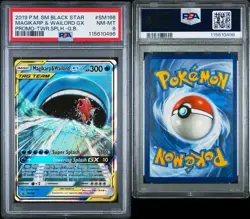 2019 PSA 8 Magikarp & Wailord GX SM166 Tag Team Black Star Promo Pokemon - Image 3