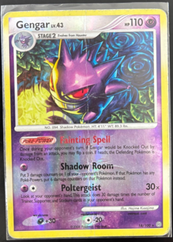 Pokemon TCG - Gengar 18/100 - Stormfront Reverse Holo Rare Pokemon Card-Damaged - Image 1