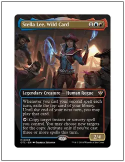 1x Stella Lee, Wild Card, Borderless Art, Outlaws, Magic MTG NM - Image 1