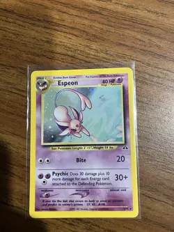 Espeon 1/75 Neo Discovery Rare Holo Vintage Pokemon Card - Image 1