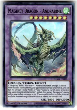 MAGIKEY DRAGON - ANDRABIME DAMA-EN037 1ST ED YUGIOH DAWN OF MAJESTY (SUPER, NM) - Image 1