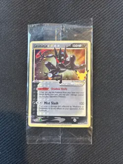 Pokemon TCG Greninja Gold Star SWSH144 25th Celebrations Promo Card Sealed - Image 1
