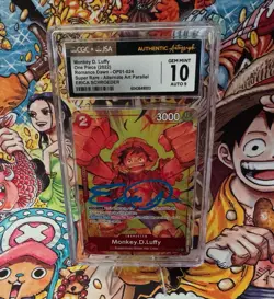One Piece Autographed Luffy Card CGC 10- Signed By Erica Schroeder - Image 1