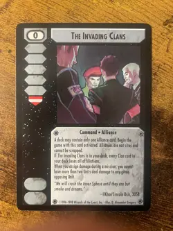 Battletech CCG TCG Card Game Rare Crusade Expansion The Invading Clans - Image 1