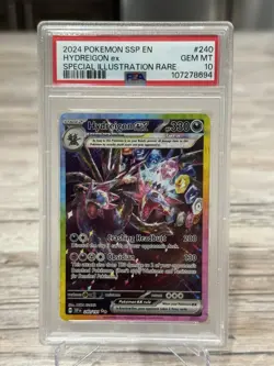 PSA 10 Hydreigon ex 240 Special Illustration Rare Pokemon Card Surging Sparks - Image 1