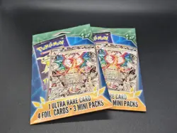 2X 2025 Pokemon Mystery Hanger 3 Mini Packs 1 Ultra Rare 4 Foil Cards *Lot of 2* - Image 1