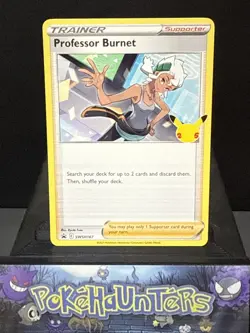 Pokemon Card Professor Burnet SWSH167 Black Star Promo STAMPED - Image 1