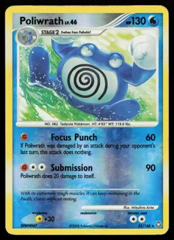 Poliwrath 35/146 Rare Legends Awakened Reverse Holo Pokemon Card - Image 1