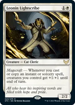 x1 Leonin Lightscribe - Foil R MTG Strixhaven: School of Mages M/NM, English - Image 1