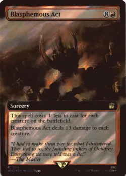 MTG Blasphemous Act (Extended Art) (Surge Foil) Foil NM Doctor Who - Image 1