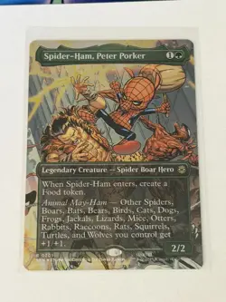 Spider-Ham, Peter Porker Borderless Marvel's Spider-Man Foil 201 - Image 1