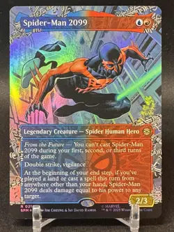🌈 Spider-Man 2099 (Borderless FOIL) - MTG Marvel's Spider-Man (0216) - NM - Image 1