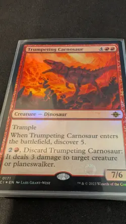 MTG: Trumpeting Carnosaur, FOIL, 171, Lost Caverns of Ixalan - Image 1