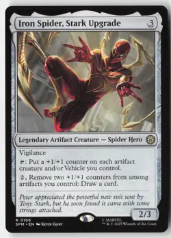 MTG - Iron Spider, Stark Upgrade R Marvel's Spider-Man 166 LP-NM - Image 1