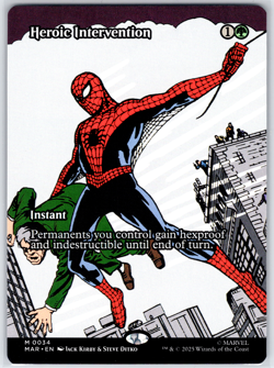 Marvel Spider-Man Heroic Intervention Borderless 34 Mythic Magic the Gathering - Image 1