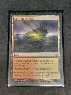 ** Clifftop Retreat ** [NM] Innistrad MTG Magic WR Untapped Dual Land Rare Fast - Image 1