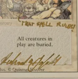 Mtg WRATH OF GOD MP Revised Edition Signed and Altered by Richard Garfield - Image 3