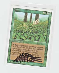 Magic the Gathering ~ MTG ~ 1x Kudzu ~ M/NM ~ REVISED ~ Signed by Artist - Image 1